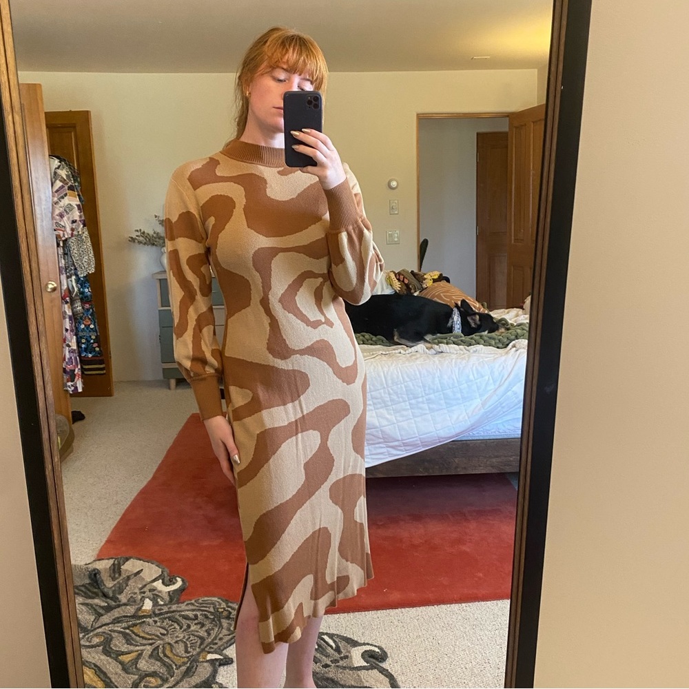 New Anthro DOLAN Charlize Sweater Midi Dress